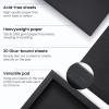 ARTEZA Black Sketch Paper Foldable Canvas Pad, 7×8.6 Inches, 20 Sheets, DIY Frame(Black)