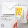 ARTEZA Blank Watercolor Cards with Envelopes, Set of 25, 5×6.9 Inches, 140 lb Watercolor Postcards, 100% Cotton Note Cards(50 pack (5×7 Inch))