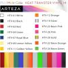 ARTEZA HTV Vinyl Bundle, 14 Multi-Color Iron On Heat Transfer Sheets, 10×12 Inches, Flexible & Easy to Weed, Use with Any Craft Cutting Machine, Boxed
