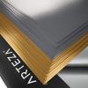 ARTEZA Heat Transfer Vinyl Sheets, 10 x 12 Inches, Pack of 14, Metallic, 7 Silver, 7 Gold, Flexible and Easy to Weed, HTV for DIY Projects