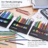 ARTEZA Metallic Colored Pencils, 50 Coloring Pencils, Triangular Grip, Pre-Sharpened Metallic Pencils Set, Art Supplies for Drawing(Colored)