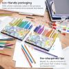 ARTEZA Metallic Colored Pencils, 50 Coloring Pencils, Triangular Grip, Pre-Sharpened Metallic Pencils Set, Art Supplies for Drawing(Pastel)