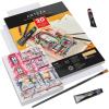 ARTEZA Mixed Media Paper Foldable Canvas Pad, 5×6.6 Inches, 20 Sheets, DIY Frame(Mixed Media Paper)