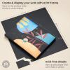 ARTEZA Mixed Media Paper Foldable Canvas Pad, 8×11 Inches, 20 Sheets, Black Paper