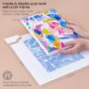 ARTEZA Mixed Media Paper Foldable Canvas Pad, 8×11 Inches, 20 Sheets, DIY Frame, Heavyweight Multimedia Paper, 228 lb, 370 GSM, Acid-Free, Art Supplies for Painting & Mixed Media Art(White)
