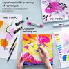 ARTEZA Mixed Media Paper Foldable Canvas Pad, 9.5×9.5 Inches, 20 Sheets, DIY Frame, Heavyweight Multimedia Paper, 228 lb, 370 GSM, Acid-Free, Art Supplies for Painting & Mixed Media Art