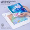 ARTEZA Mixed Media Paper Foldable Canvas Pad, 9.5×9.5 Inches, 20 Sheets, DIY Frame, Heavyweight Multimedia Paper, 228 lb, 370 GSM, Acid-Free, Art Supplies for Painting & Mixed Media Art