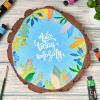 ARTEZA Natural Wood Slices, 3.5-4 Inch Diameter, Set of 25, Brown Round Pine Wood Discs with Bark for Crafts, Christmas Ornaments, Centerpieces(youth large / 11-13)