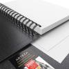ARTEZA Spiral Sketch Book 5.5×8.5 Drawing Pad 3 Pack 100 Sheets Sketch Pads for Drawing for Adults & Teens(Black)