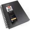 ARTEZA Spiral Sketch Book 5.5×8.5 Drawing Pad 3 Pack 100 Sheets Sketch Pads for Drawing for Adults & Teens(Black)