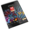 ARTEZA Spiral Sketch Book 9×12 Black Art Paper Drawing Pad 2 Pack 30 Sheets Sketch Pads for Drawing(1 Pack)