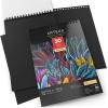 ARTEZA Spiral Sketch Book 9×12 Black Art Paper Drawing Pad 2 Pack 30 Sheets Sketch Pads for Drawing(2 Pack)