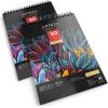 ARTEZA Spiral Sketch Book 9×12 Black Art Paper Drawing Pad 2 Pack 30 Sheets Sketch Pads for Drawing(2 Pack)
