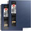 ARTEZA Spiral Sketch Book 9×12 Drawing Pad 2 Pack 100 Sheets Sketch Pads for Drawing for Adults & Teens(Blue)