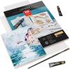 ARTEZA Watercolor Art Paper Pad, Foldable Canvas, 7×8.6 Inches, 20 Sheets, DIY Frame, Acid-Free Heavyweight 140-Pound Paper for Painting & Mixed Media