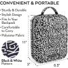 Arteza Pencil Case Organizer, 64 Elastic Slots, Paint Splatter Pattern, Large Capacity, Holds Up to 205 Pencils, Pens, and Markers(Black & White)