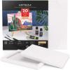 ARTEZA Acrylic Paper Foldable Canvas Pad, 8×11 Inches, 20 Sheets, DIY Frame