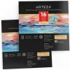 ARTEZA Acrylic Paper Pad, 6 x 6 Inches, Pack of 2, 16 Sheets Each, Heavy Black Art Paper Pad for Painting and Drawing(White)