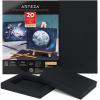ARTEZA Black Sketch Paper Foldable Canvas Pad, 7×8.6 Inches, 20 Sheets, DIY Frame(Black)
