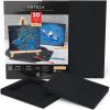 ARTEZA Black Sketch Paper Foldable Canvas Pad, 7×8.6 Inches, 20 Sheets, DIY Frame(Black Sketch Paper)