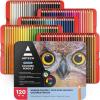 ARTEZA Colored Pencils, 120 Wax-Based Color Pencils, Vibrant Coloring Pencils in Tin Box for Adults, Professional Art Supplies