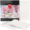 ARTEZA Watercolor Paper Foldable Canvas Pad, 9.53×9.53 Inches, 10 Sheets, Cotton Paper(White)