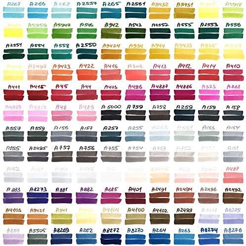 imageARTEZA Alcohol Markers  Set of 120 EverBlend Dual Tip Art Markers with Fine and Chisel Nibs in 144Slot Organizer for Drawing Coloring IllustrationMulticolor