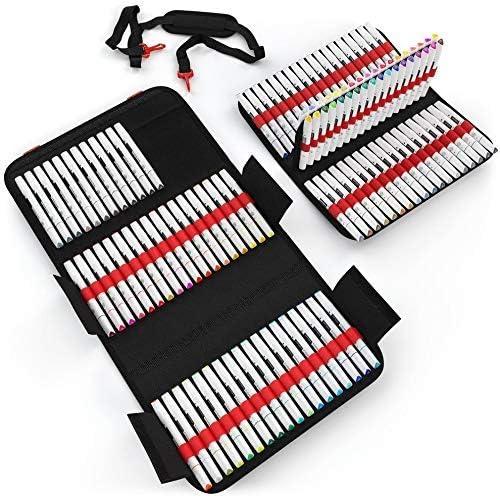 imageARTEZA Alcohol Markers  Set of 120 EverBlend Dual Tip Art Markers with Fine and Chisel Nibs in 144Slot Organizer for Drawing Coloring IllustrationMulticolor