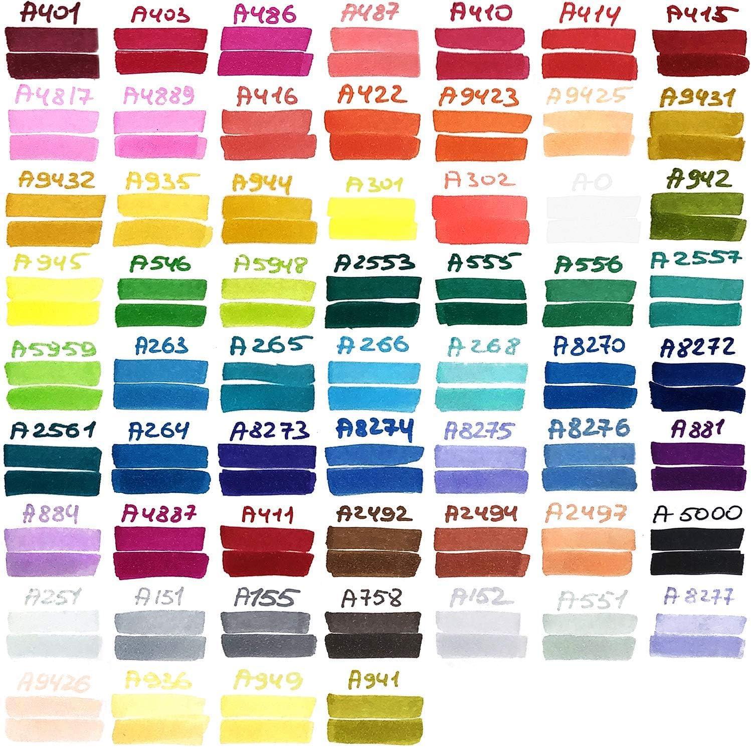 imageARTEZA Alcohol Markers  Set of 120 EverBlend Dual Tip Art Markers with Fine and Chisel Nibs in 144Slot Organizer for Drawing Coloring IllustrationMulticolor