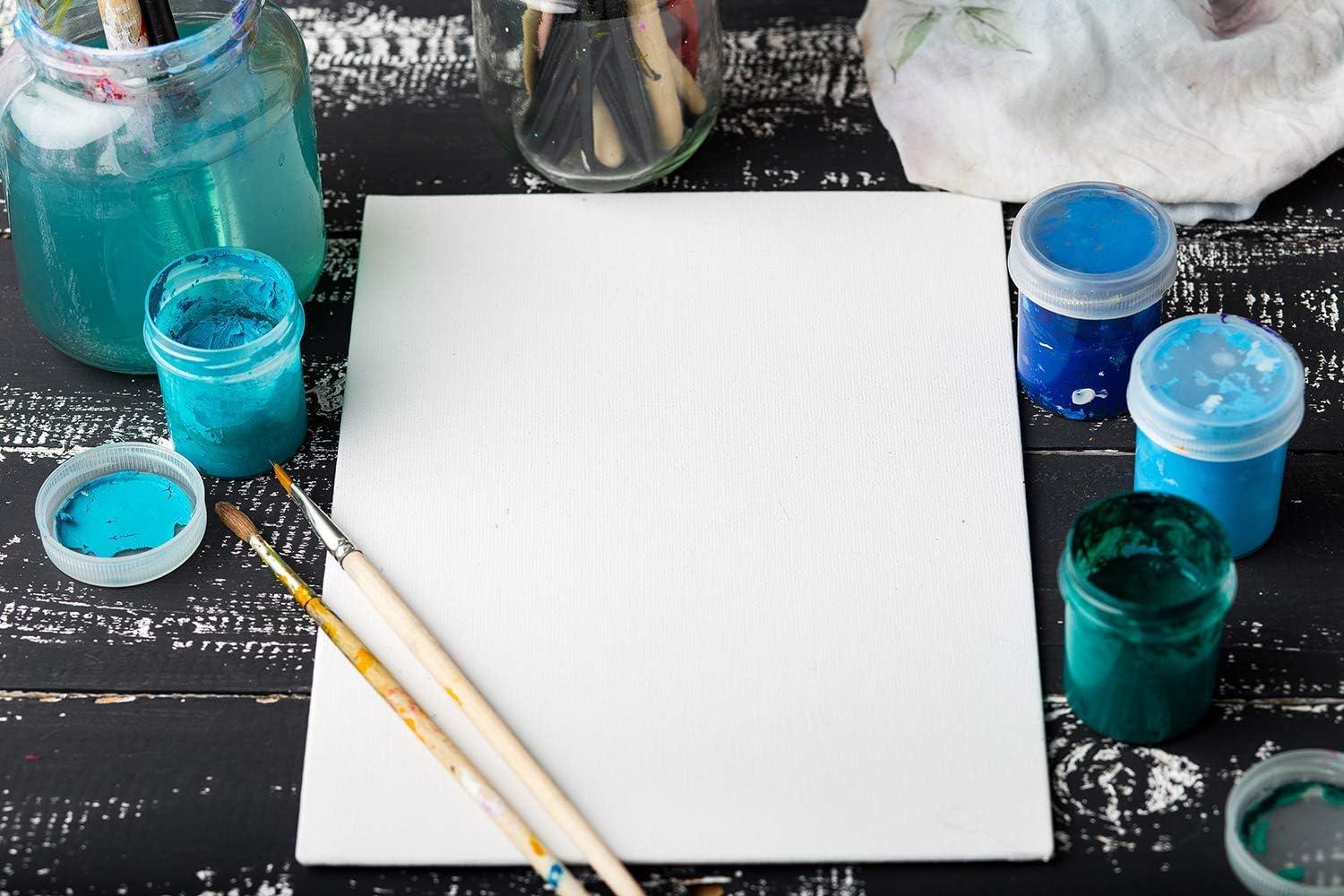 imageARTEZA Canvas Boards for Painting 8 x 10 Inches Pack of 28 Blank White Canvas Panels for Acrylic Oil and Gouache Painting10x10
