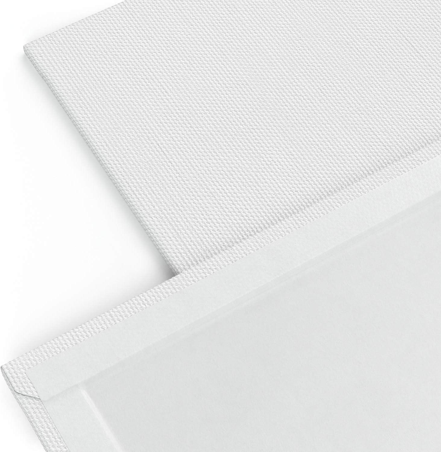 imageARTEZA Canvas Boards for Painting 8 x 10 Inches Pack of 28 Blank White Canvas Panels for Acrylic Oil and Gouache PaintingMultipack Square Premium