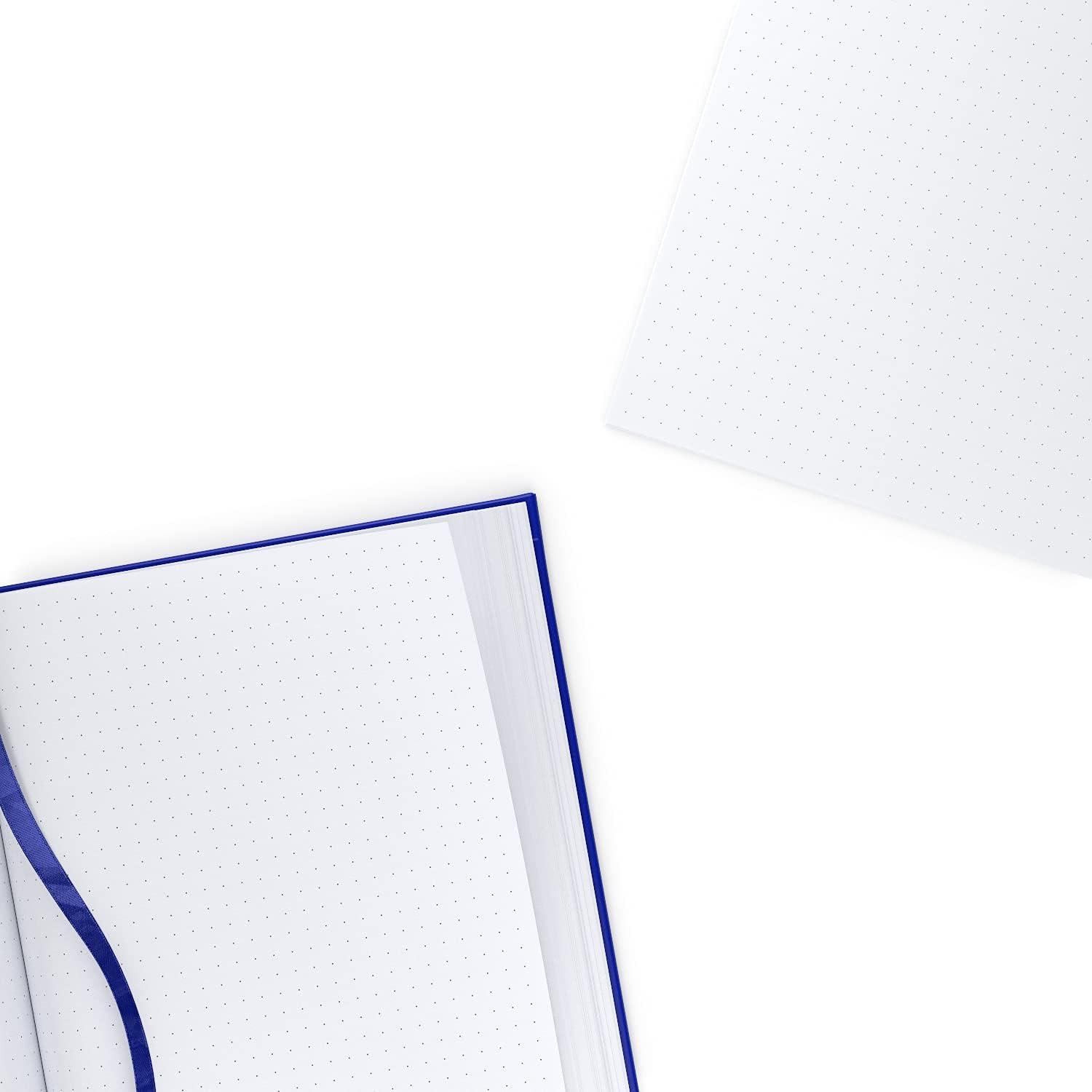 imageARTEZA Dotted Journals Pack of 2 6x8 Inches 96 Sheets Cobalt Blue and Gray Hardcover Notebooks with Smooth PaperBird Cobalt Blue