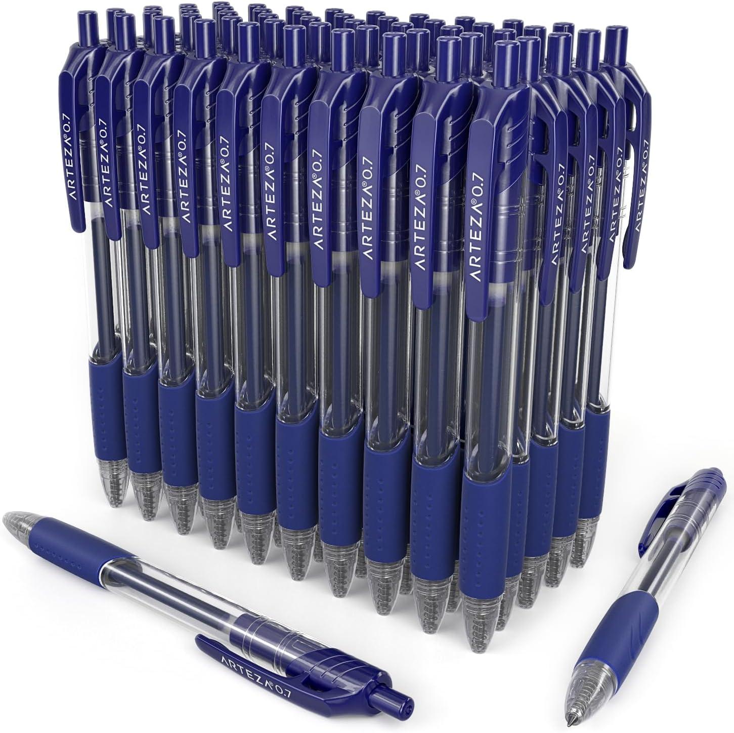 imageARTEZA Gel Pen Refills Pack of 50 Blue Ink Rollerball Refills with Fine Tip QuickDrying NonToxic for Office School ampamp Everyday Writing50 Pack