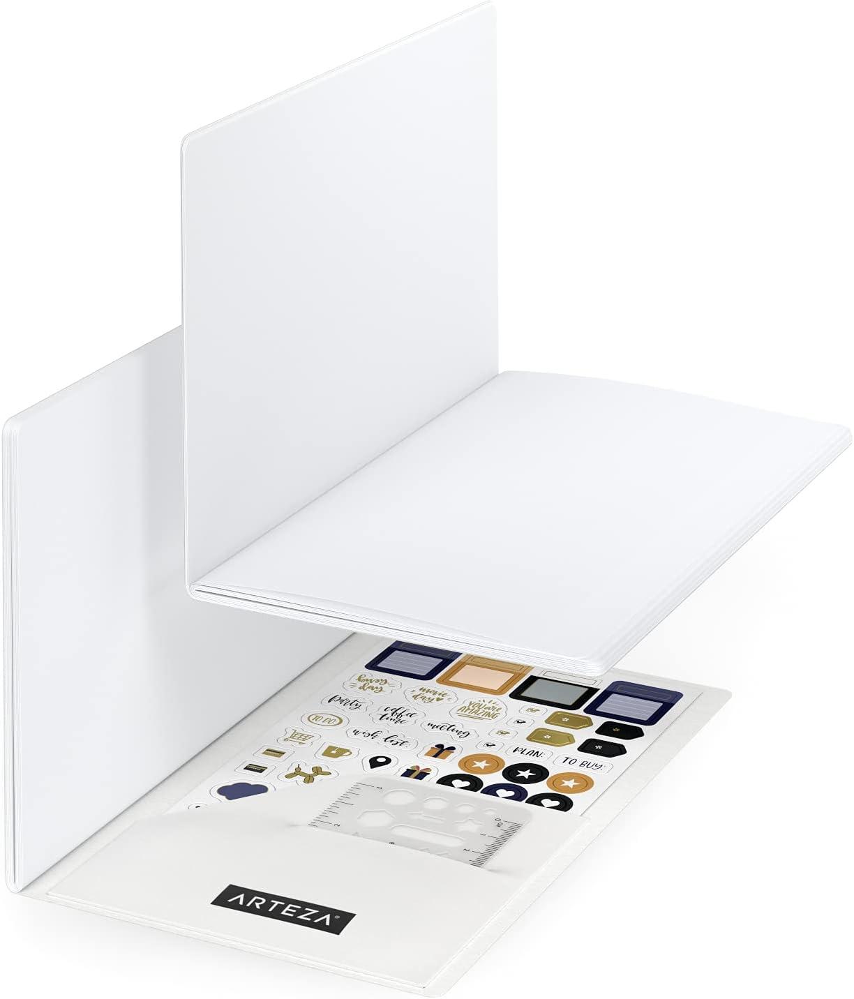 imageARTEZA Pocket Notebooks 5 x 8 Inches Set of 5 40 Sheets Each Abstract Design 2 Ruled 2 Dotted and 1 Blank Softcover Journal with Smooth PaperConstellation Designs