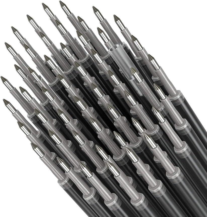 imageArteza Gel Pen Refills Pack of 50 Black Roller Ball Gel Ink Pen Refills QuickDrying Nontoxic Fine Point for Writing Taking Notes ampamp Sketching Office ampamp Back to School Supplies