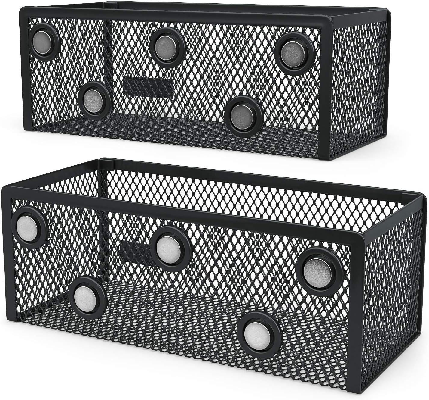 imageArteza Mesh Metal Office Desk Organizer with Drawer 6Compartment MultiFunctional Design Holds Office Supplies ampamp Accessories Like Pens Pencils Notes Staplers ampamp Scissors BlackSet of 4