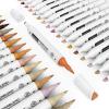 ARTEZA Alcohol Markers – Set of 120 EverBlend Dual Tip Art Markers with Fine and Chisel Nibs in 144-Slot Organizer for Drawing, Coloring, Illustration(Skin Tones)