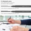 ARTEZA Calligraphy Markers, Set of 12, Permanent Water-Based Ink, 11 Colors, 2mm Nibs(Black)