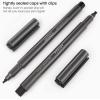 ARTEZA Calligraphy Markers, Set of 12, Permanent Water-Based Ink, 11 Colors, 2mm Nibs(Black)