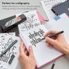 ARTEZA Calligraphy Markers, Set of 12, Permanent Water-Based Ink, 11 Colors, 2mm Nibs(Black)