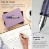 ARTEZA Disposable Fountain Pens, Pack of 12, Medium 0.9-mm Nib, Smooth-Writing Quick-Drying Black Ink Pen, Art Supplies for Professionals, Students, and Hobbyists(Blue)