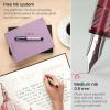 ARTEZA Disposable Fountain Pens, Pack of 12, Medium 0.9-mm Nib, Smooth-Writing Quick-Drying Black Ink Pen, Art Supplies for Professionals, Students, and Hobbyists(Assorted)