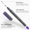 ARTEZA Felt Tip Pens, Set of 12 Bright Brush Tip Calligraphy Pens for Note Taking, Sketching, Cross-Hatching, and Outlining, Dye-Based Ink, Smear-Free