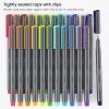 ARTEZA Felt Tip Pens, Set of 24 Seasonal Brush Tip Calligraphy Pens, Dye-Based Ink(24 Landscape Brush Tip)