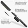 ARTEZA Felt Tip Pens, Set of 24, Sherbet Colors, 1.0–1.5mm Fiber Tip, Quick-Drying Ink(Black)