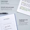 ARTEZA Journal Notebooks, Pack of 2, 6×8 Inches, 96 Sheets, Green and Saddle, Hardcover Notepads with Lined Paper(Cobalt Blue & Gray)