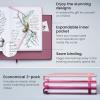 ARTEZA Journals, Pack of 3, 6×8 inch, 96 Sheets, Light Pink, Dark Pink, and Maroon, Hardcover Notebooks with Smooth Lined, Blank and Dotted Paper(Light Pink  Dark Pink & Maroon)