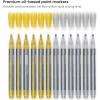 ARTEZA Metallic Oil Based Paint Markers, 12-Pack, 6 Silver and 6 Gold, 1.3 mm Line, Permanent Pens, Craft and Art Supplies for Canvas, Wood, Glass(Metallic)