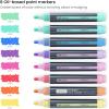 ARTEZA Metallic Oil Based Paint Markers, 12-Pack, 6 Silver and 6 Gold, 1.3 mm Line, Permanent Pens, Craft and Art Supplies for Canvas, Wood, Glass(Pastel)