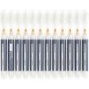 ARTEZA Oil Based Paint Markers, 12-Pack, White, 2.5 mm Line, Permanent Pens, Waterproof Craft and Art Supplies for Stone, Wood, Glass, Metal, Canvas(Large barrel)